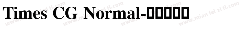 Times CG Normal字体转换
